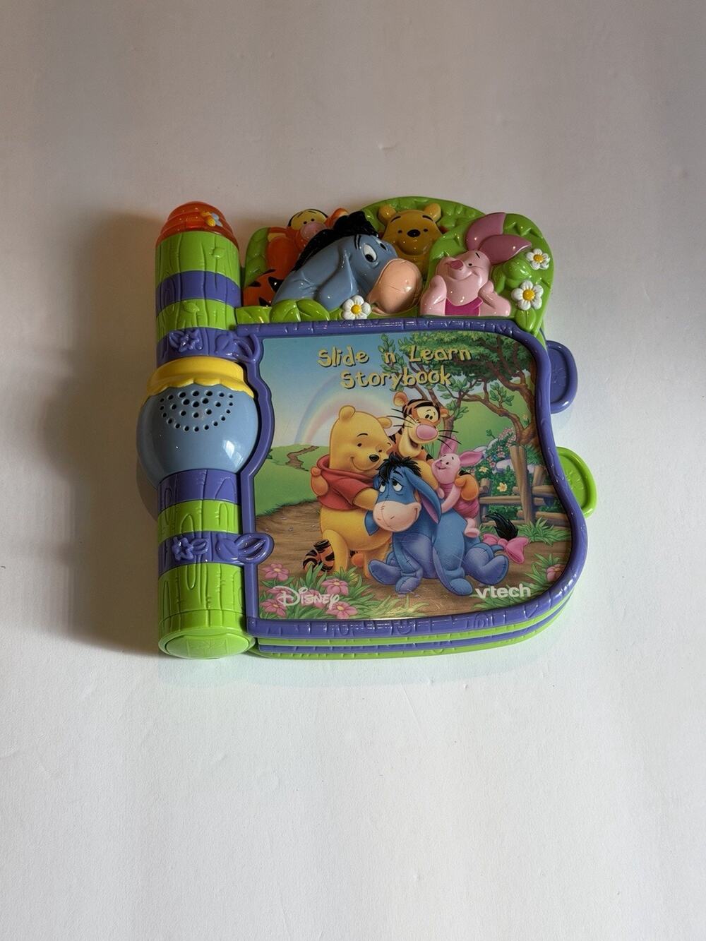 Vintage 2004 VTech Winnie The Pooh Slide N Learn Interactive Musical Story WORKS